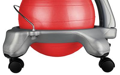 Red Plastic Ball Chair with Back Y7413