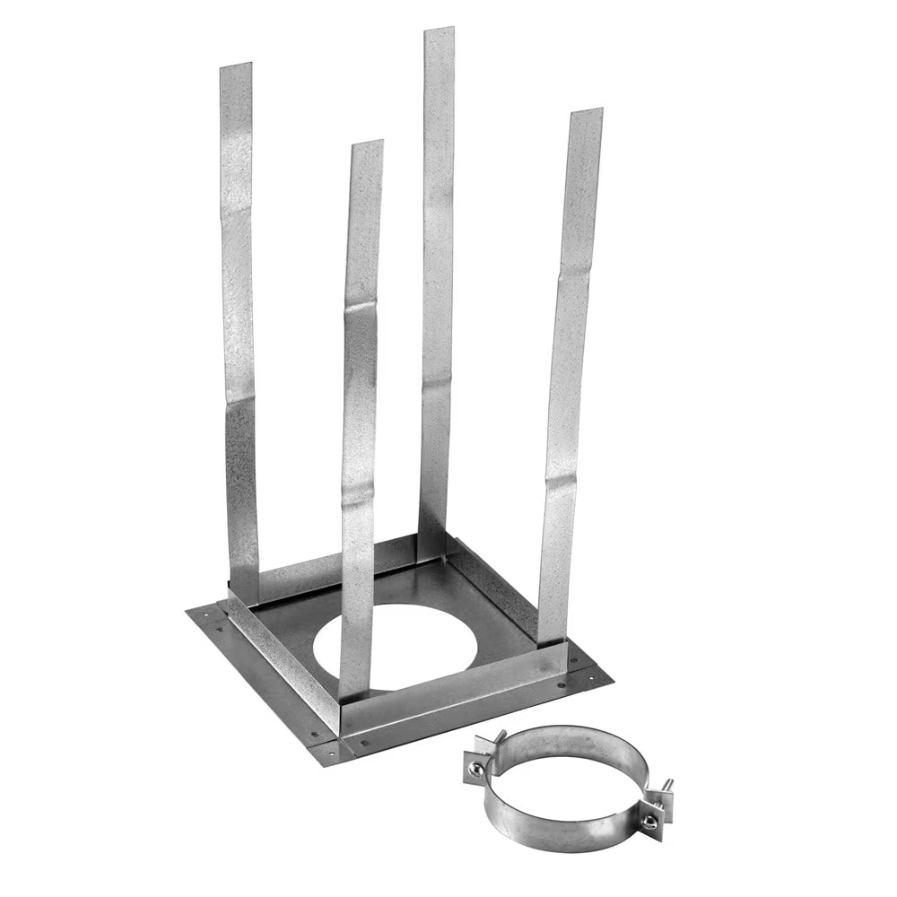 8 in. Type B Round Gas Vent Pipe Square - Aluminum X195