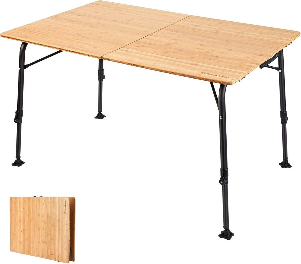 Bamboo Oversize Portable Folding Table for Camping S2848