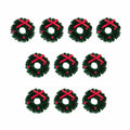 10pcs Mini Wreaths Green Dollhouse Decorations G565607