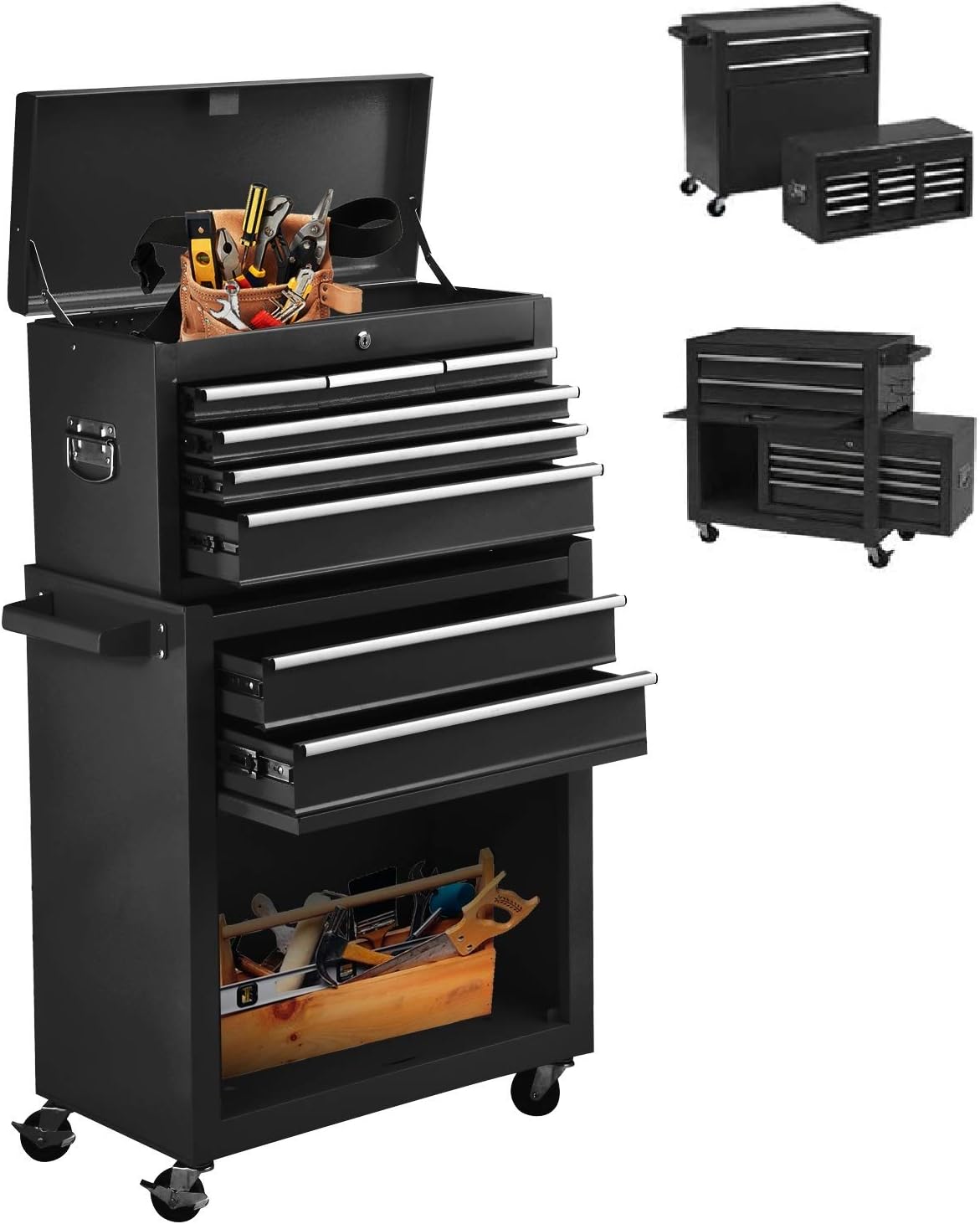 Blue 8-Drawer Rolling Tool Chest with Lockable Drawers X61935