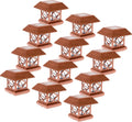 12 Pack Brushed Copper Solar Post Cap Light for 4x4 Wood Posts E865452