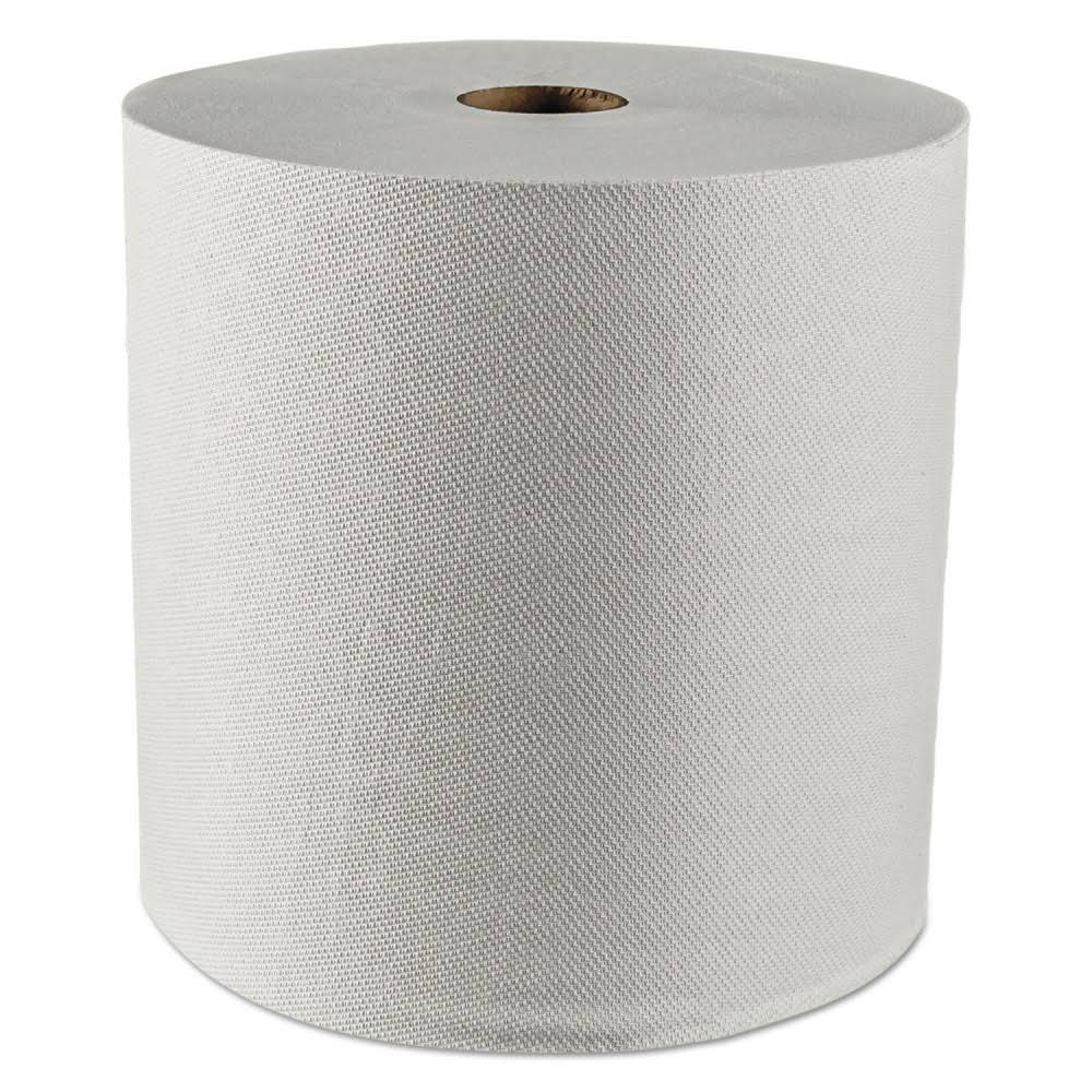 White 8x22 x 425 ft Hard Roll Towels, 12 Rolls/Carton K770499