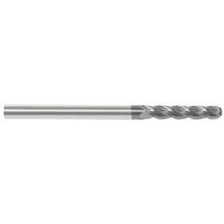 1/2x22 x 2x22 x 4x22 Ball End Mills, Solid Carbide, 4 Flute E222