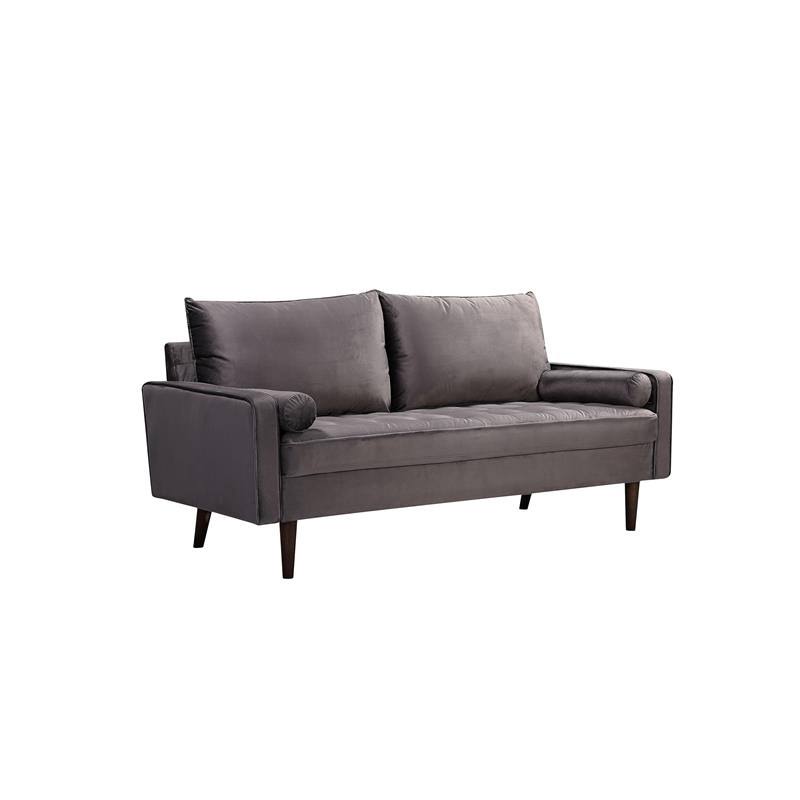 Gray Velvet Sofa O534334