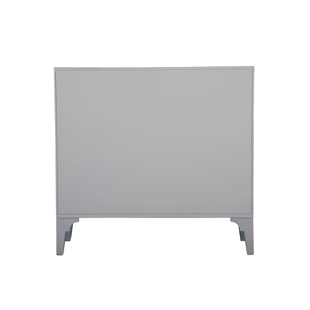Two Door Accent Chest in Storm Grey P220