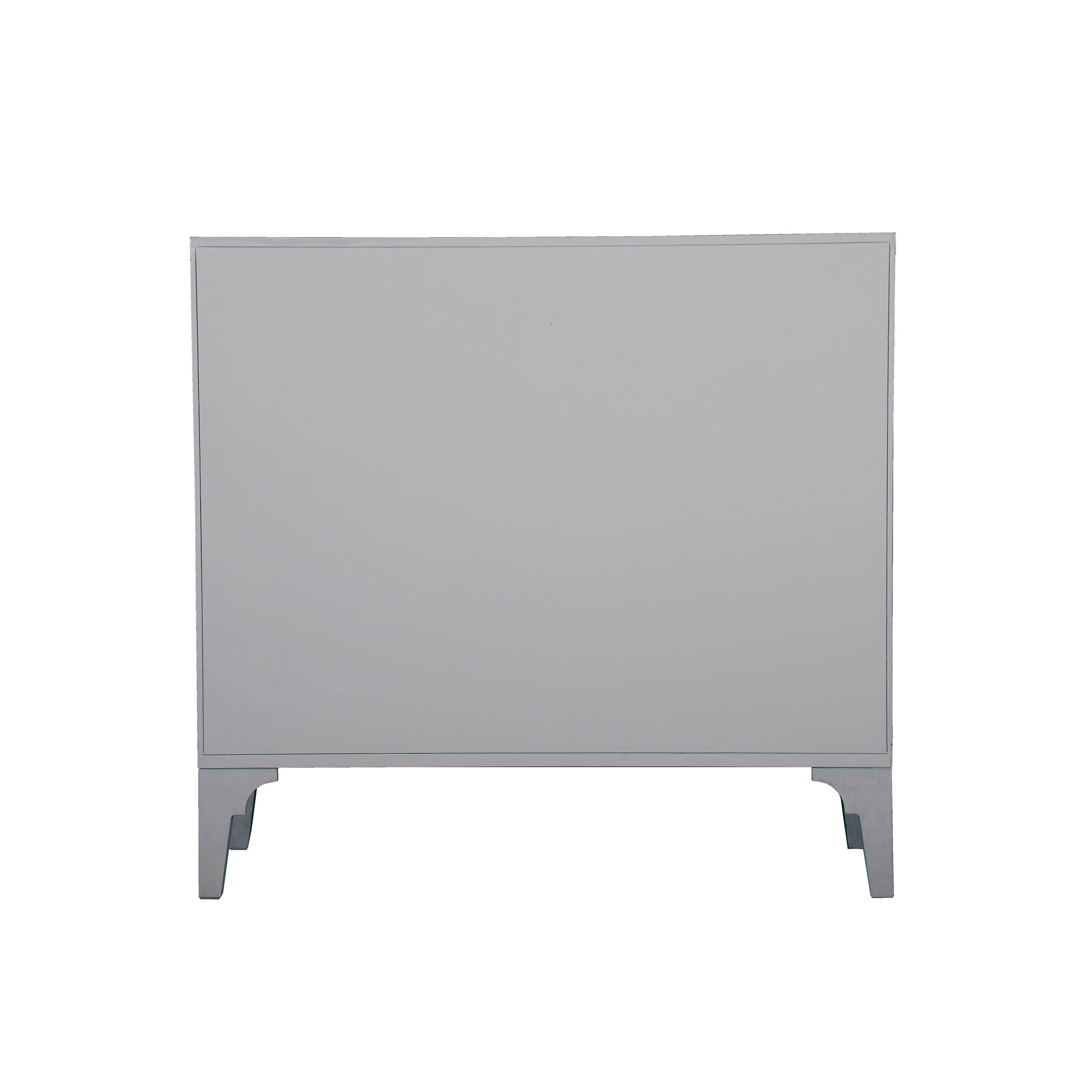 Two Door Accent Chest in Storm Grey P220