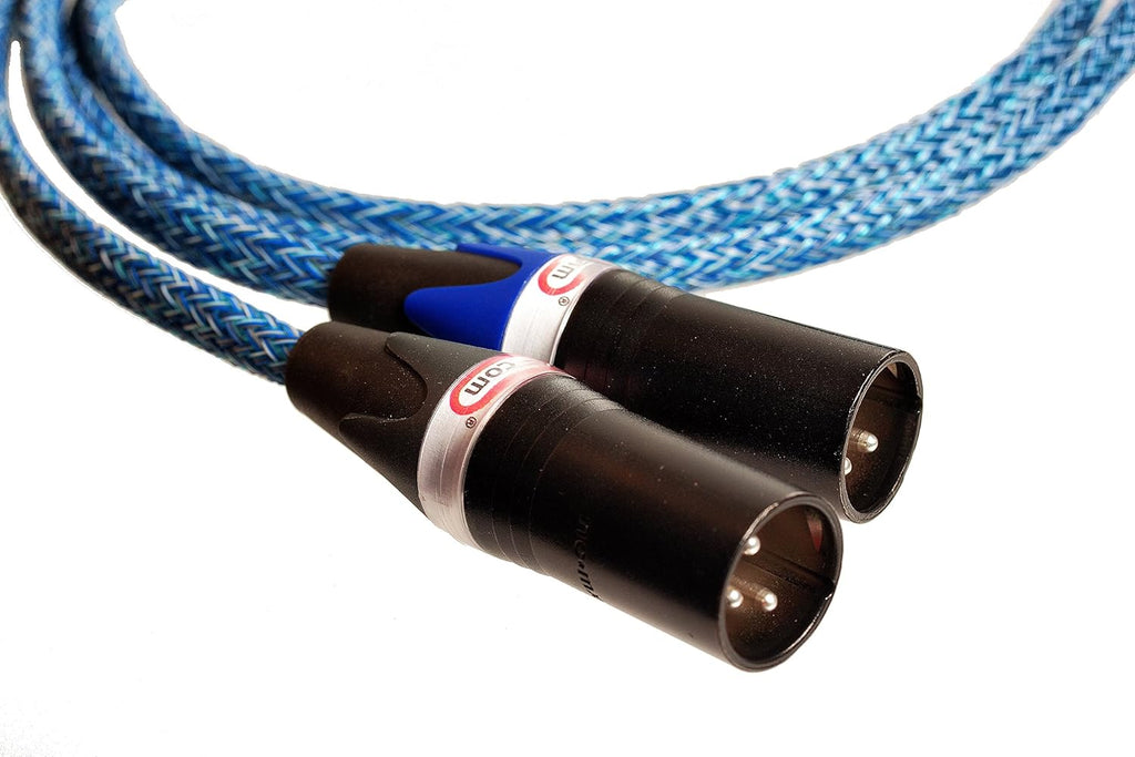 Blue XLR Cable Stereo Pair 2 Cables D643
