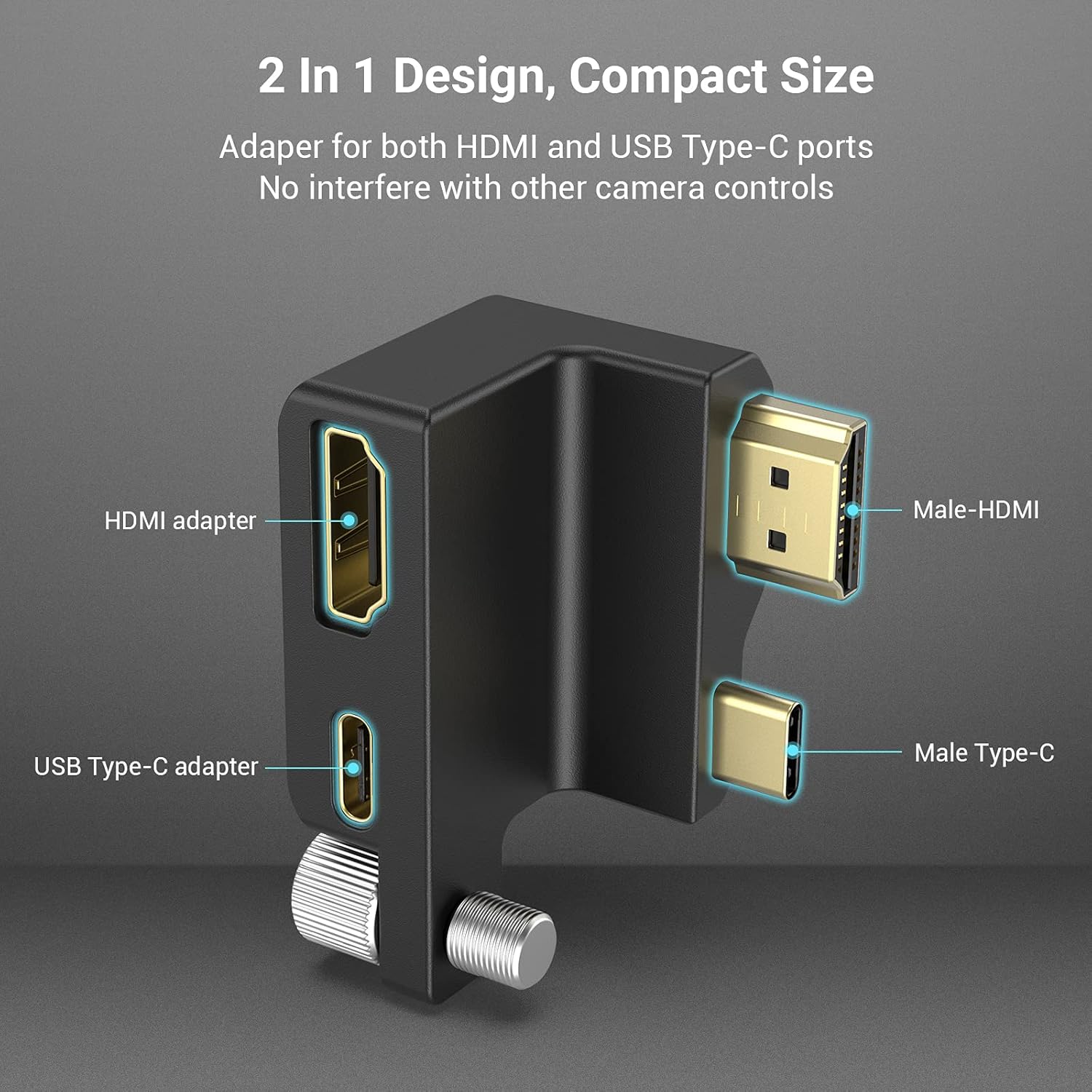 HDMI & USB-C Right-Angle Adapter V23961