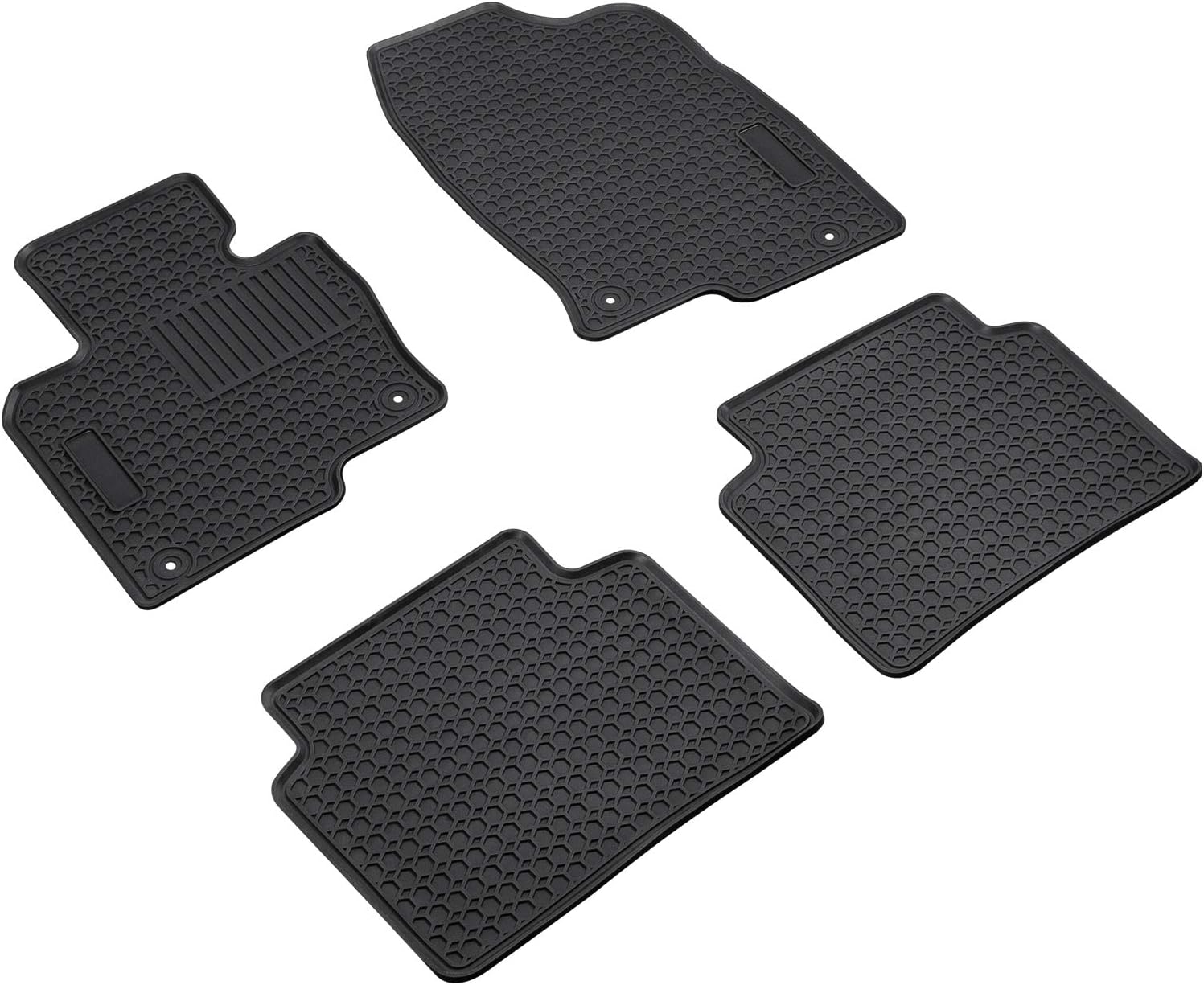 Black 4PCS Heavy Duty Rubber Floor Mat X167681