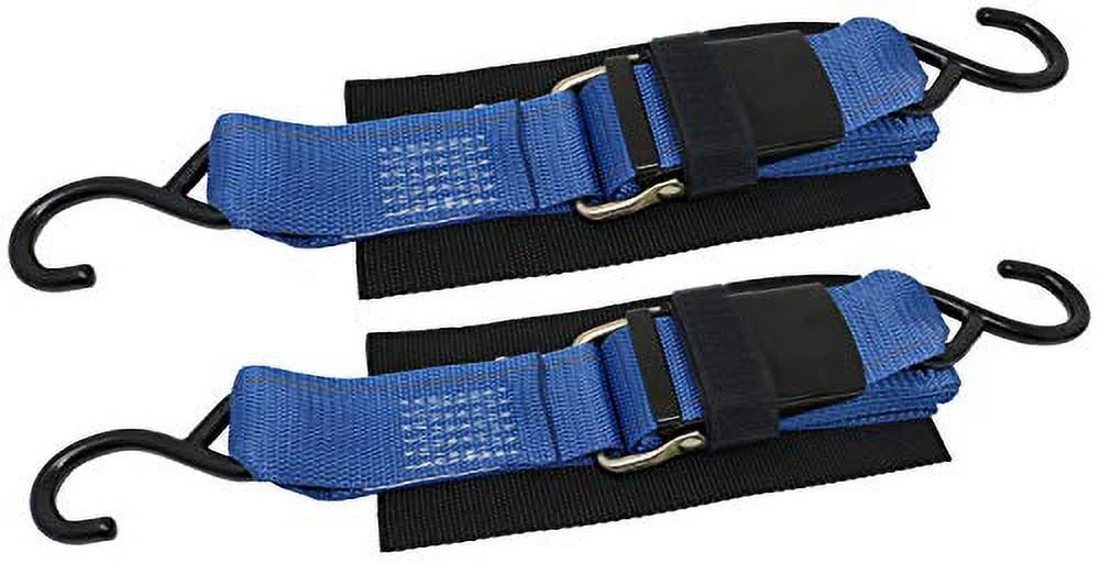 2 Pack 2 Inch x 4.5 Foot Quick Release Tie-Down with Hook and Loop Security Strap L704304
