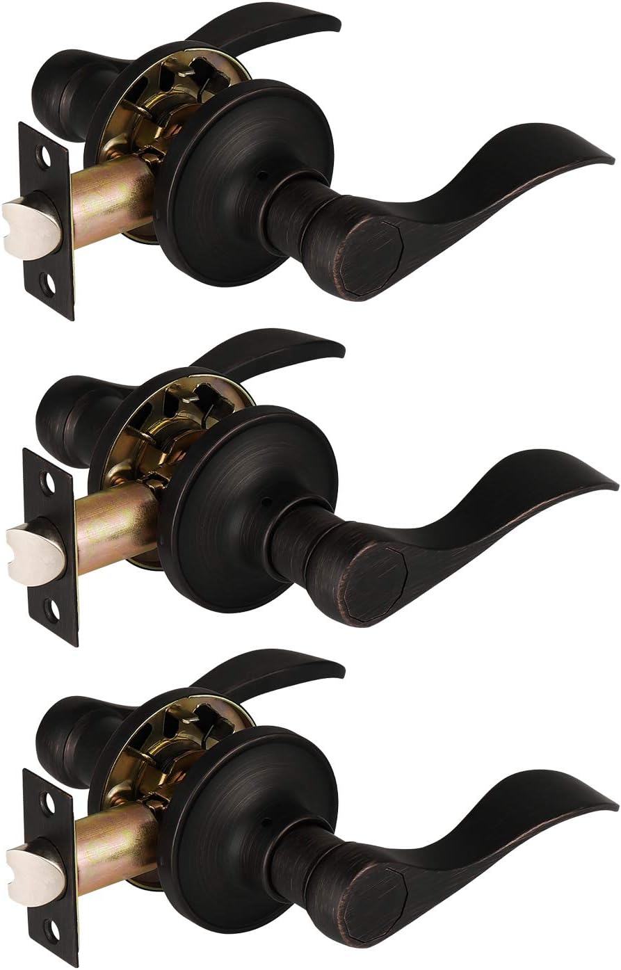 10 Pack Privacy Door Lever Locking Door Handle Set D63038