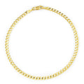 10k Yellow Gold 3mm Solid Cuban Curb Link Chain Bracelet or Anklet A5461