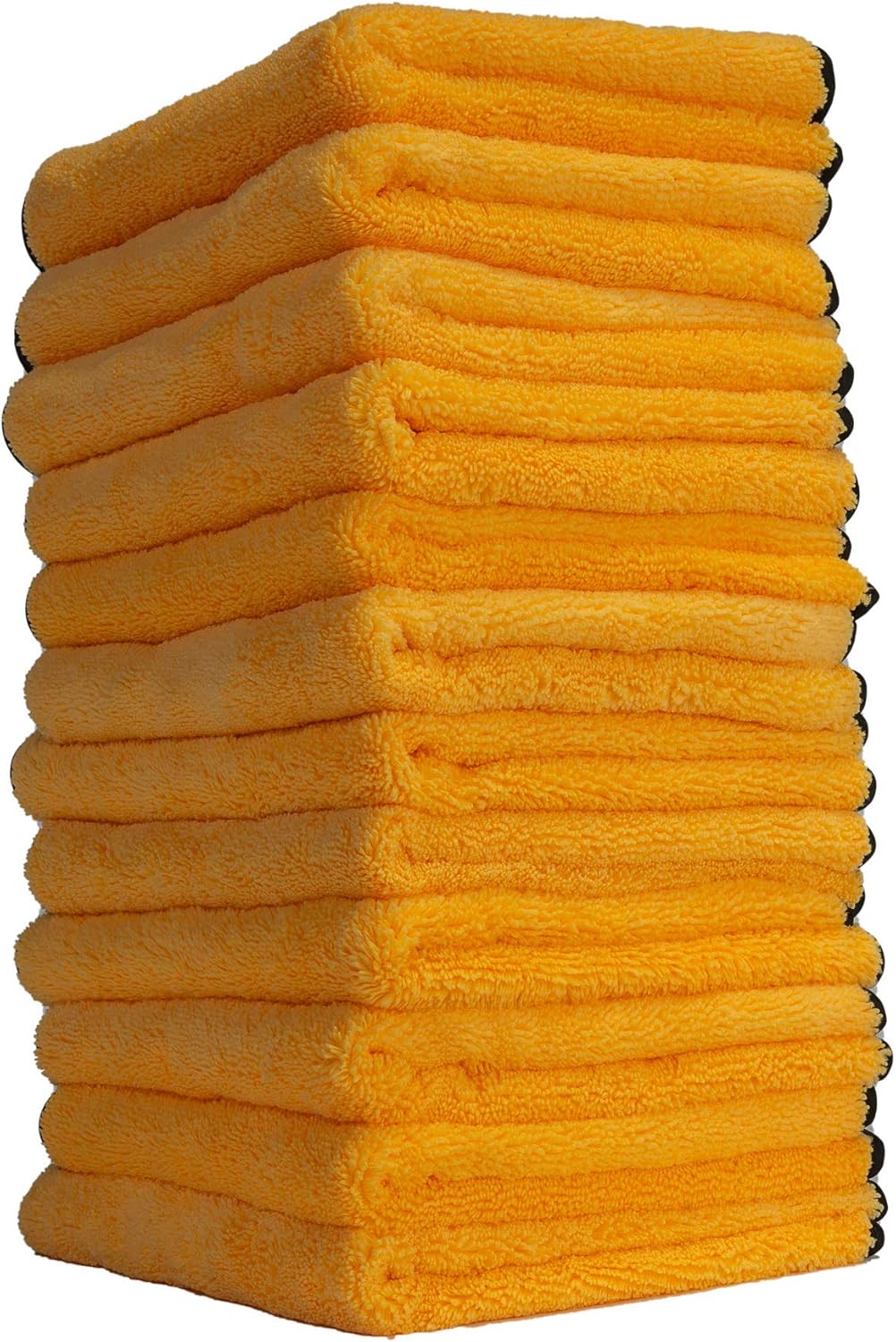 Professional Grade Premium Microfiber Towels, Gold (16 Inch x 16 Inch) (Pack of 12) C72733