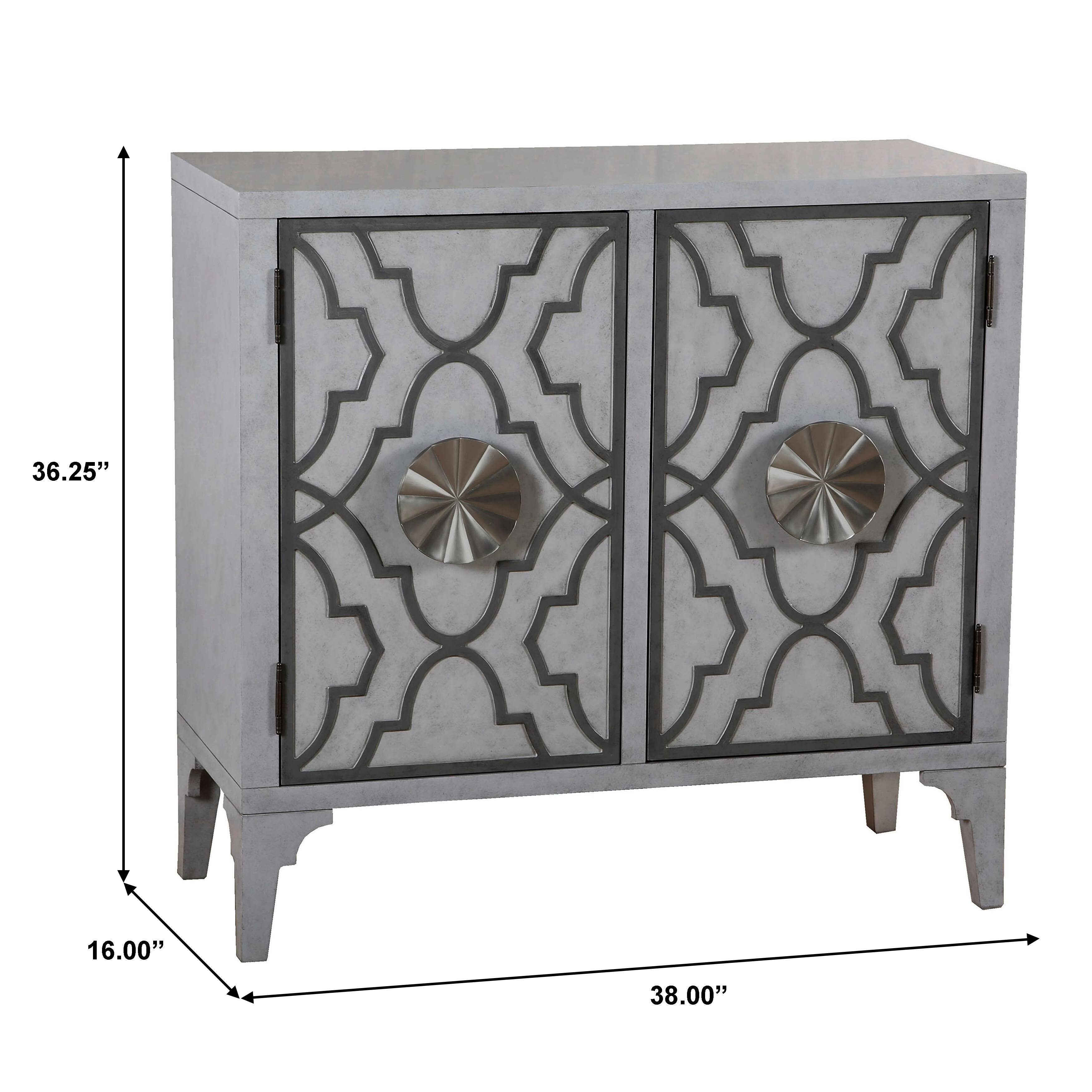 Two Door Accent Chest in Storm Grey P220