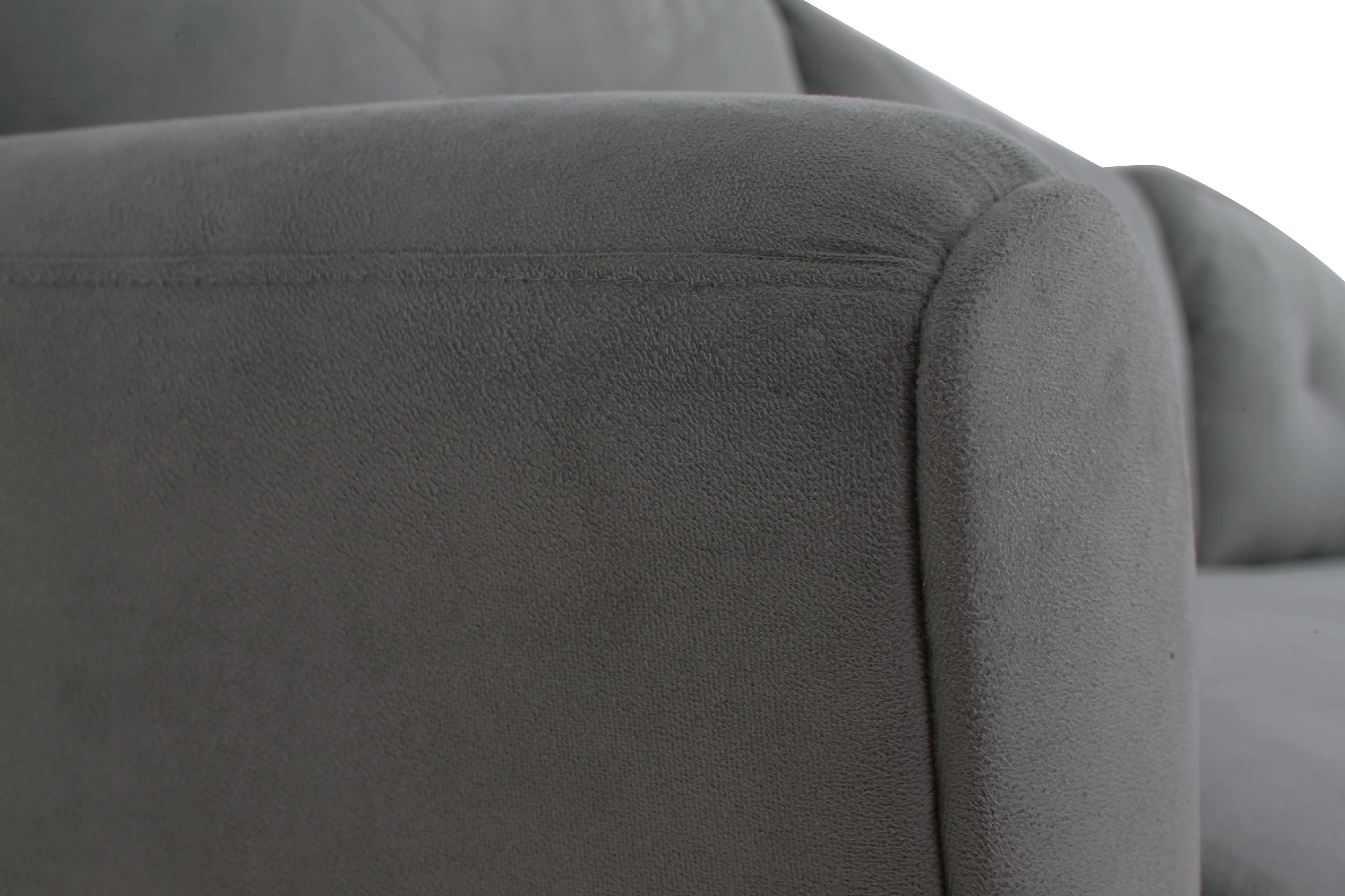 Dark Gray Microfiber Sectional Sofa Q3724