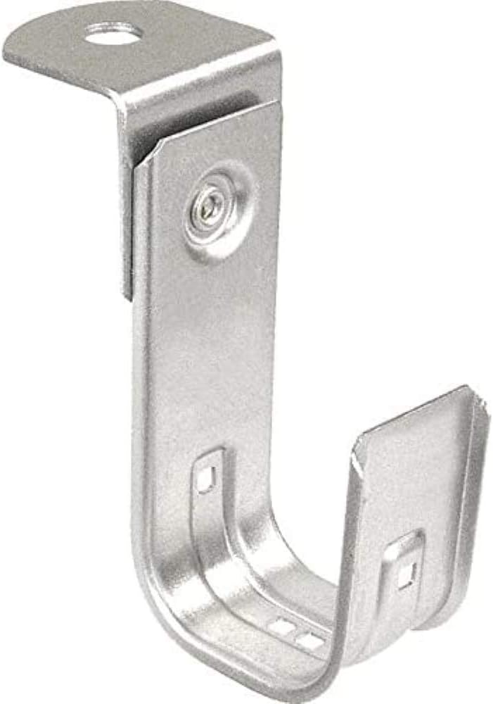 25 Pack Zinc Plated Steel Ceiling Mount J-Hook with Removable Angle Bracket Attachment C18850