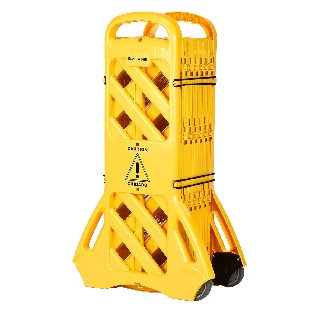 13-Foot Expandable Mobile Safety Sign Barricade Fence System Z385