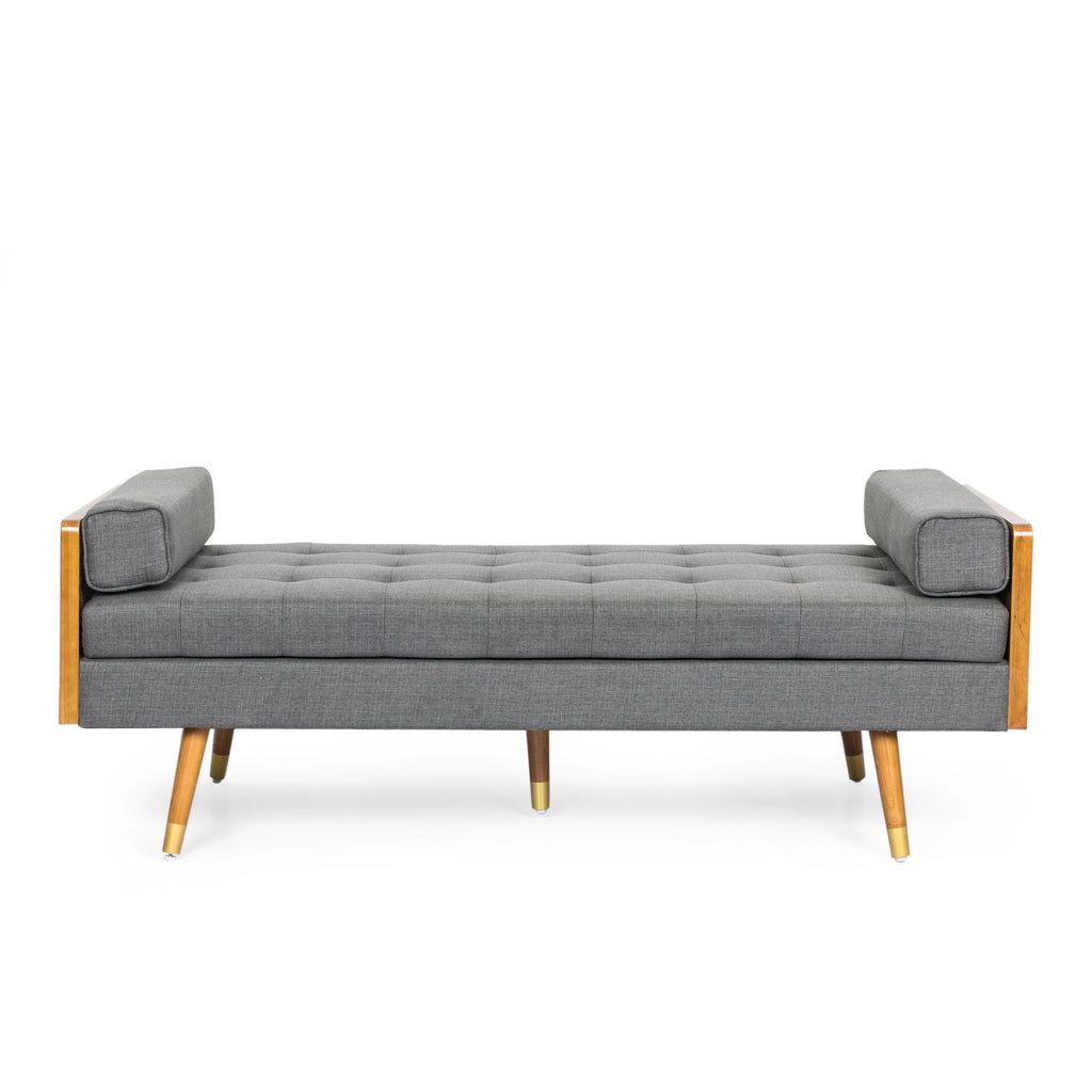 Gray Fabric Tufted Chaise Lounge W603698