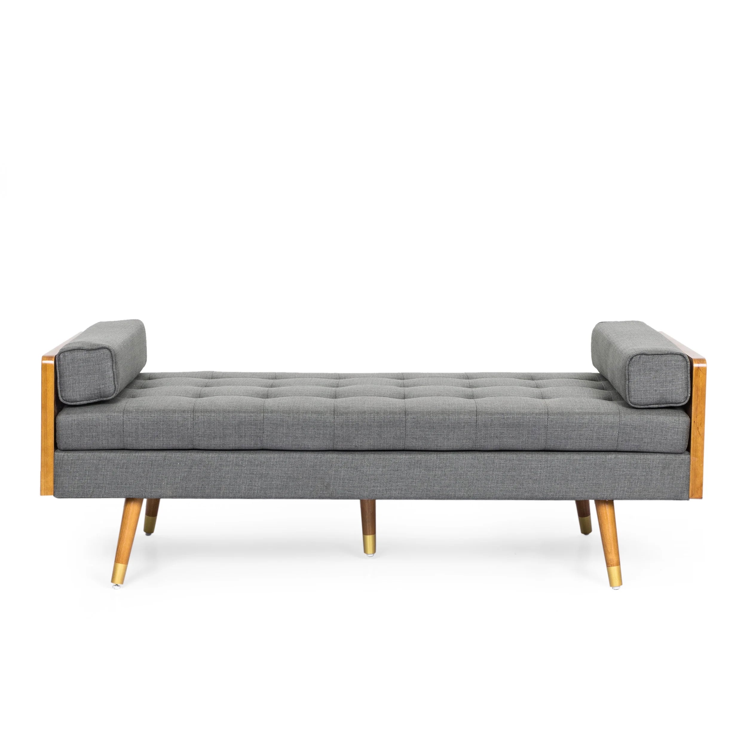 Gray Fabric Tufted Chaise Lounge W603698