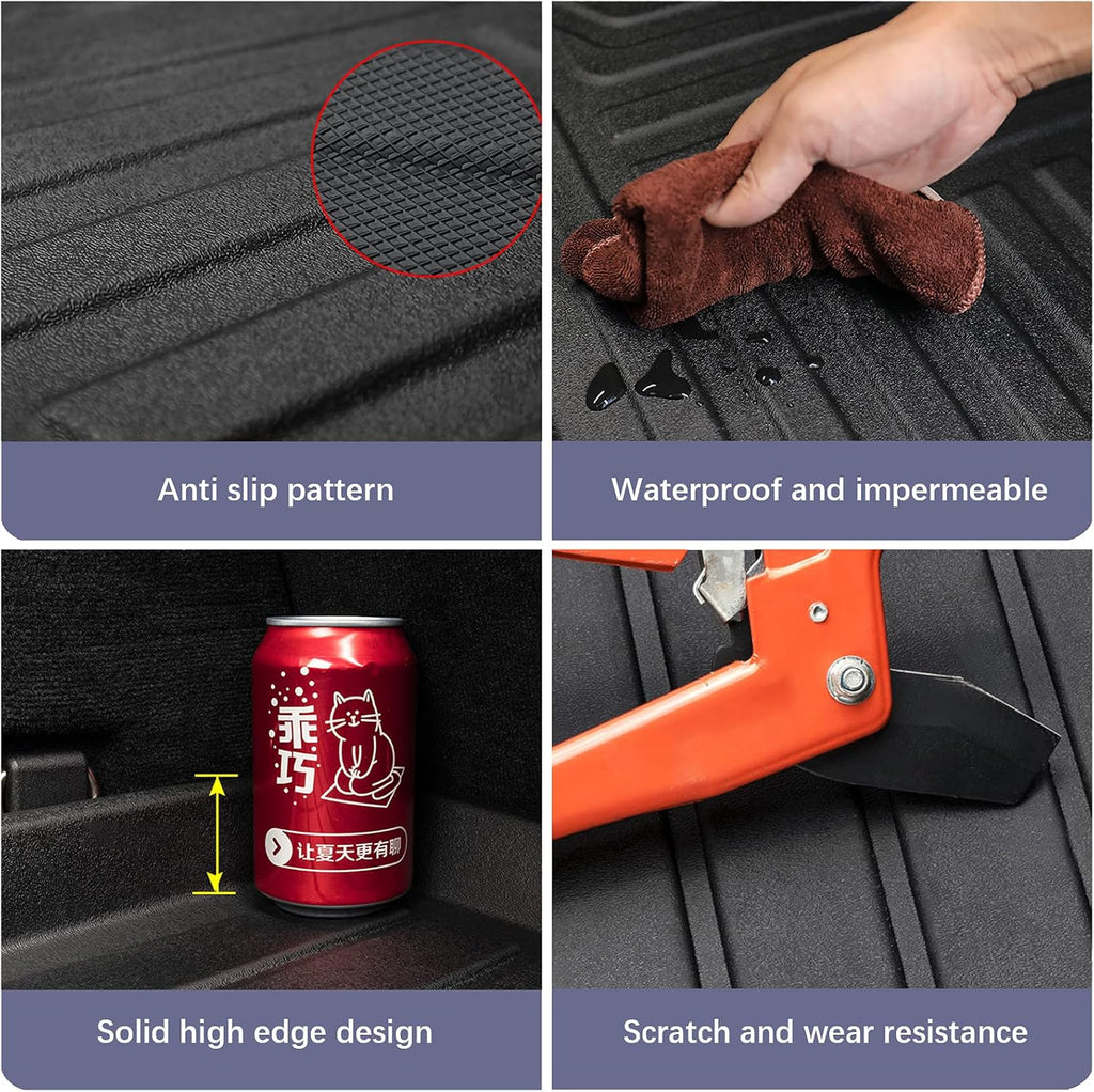 Black TPO Waterproof Rear Cargo Tray Trunk Floor Mat C184275