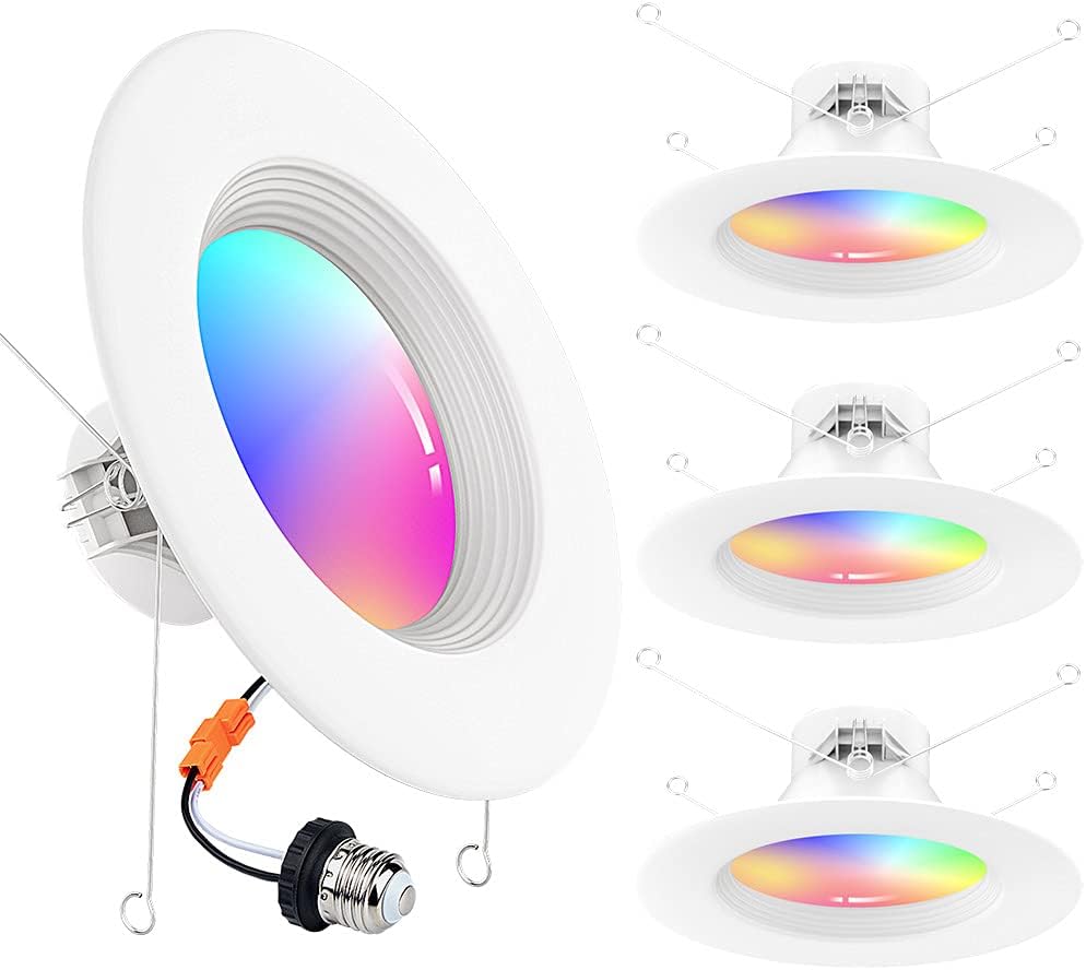 6 inch Color Changing Dimmable LED Recessed Lighting 4-Pack U460515
