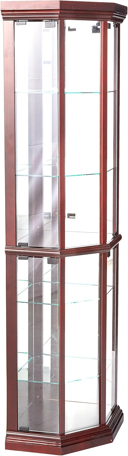 Cherry Finish Corner Cabinet D754