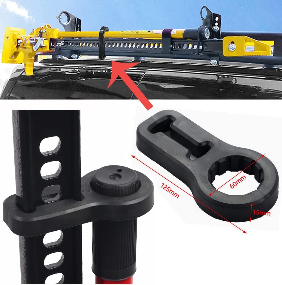 High Lift Jack Mount Bracket Kit with Jack Base Handle Keeper Wheel Lifter P21585