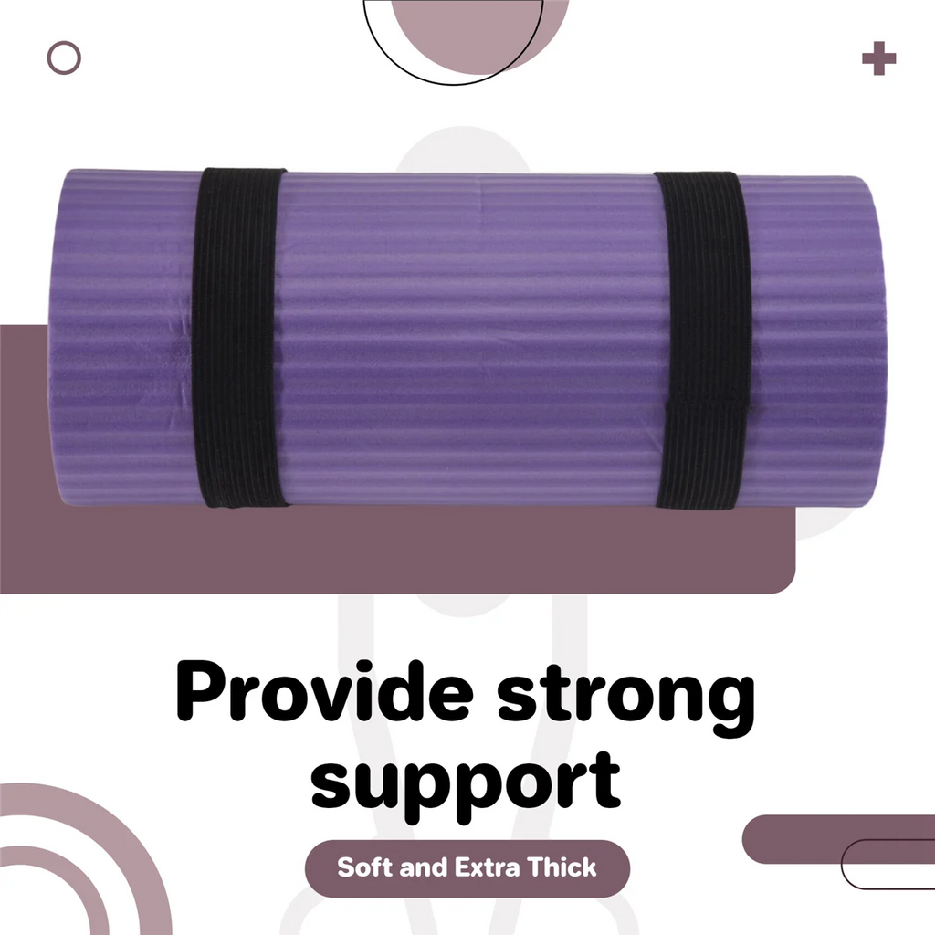 15MM Thick Yoga Mat for Exercise Pilates Indoor Fitness Training P734428