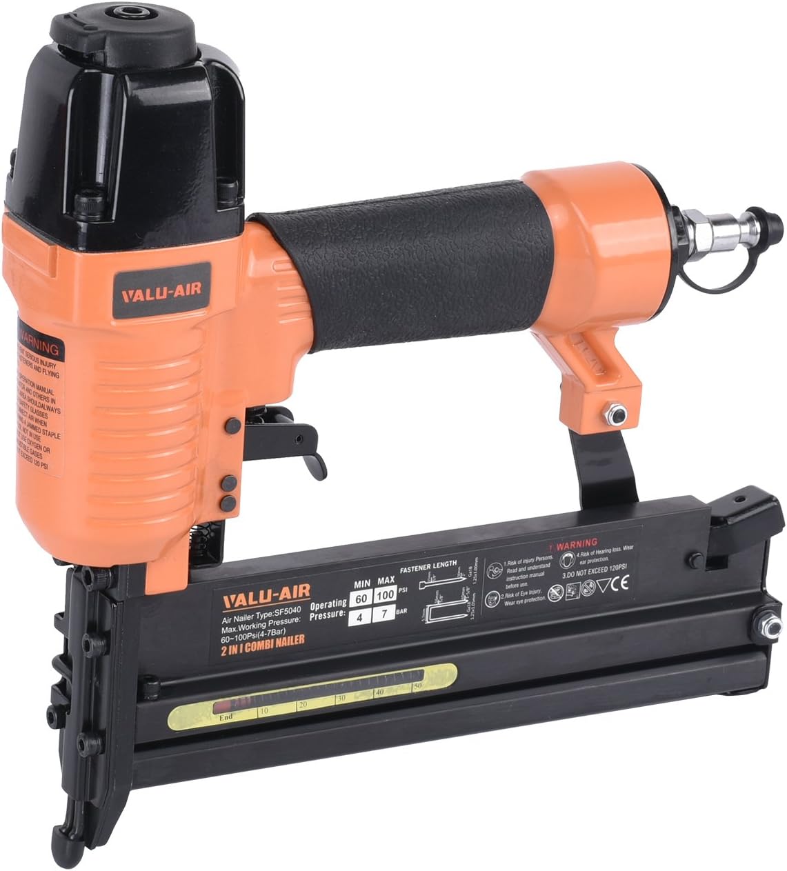 2 in 1 Pneumatic Brad Nailer and Stapler with Carrying Case Q24309