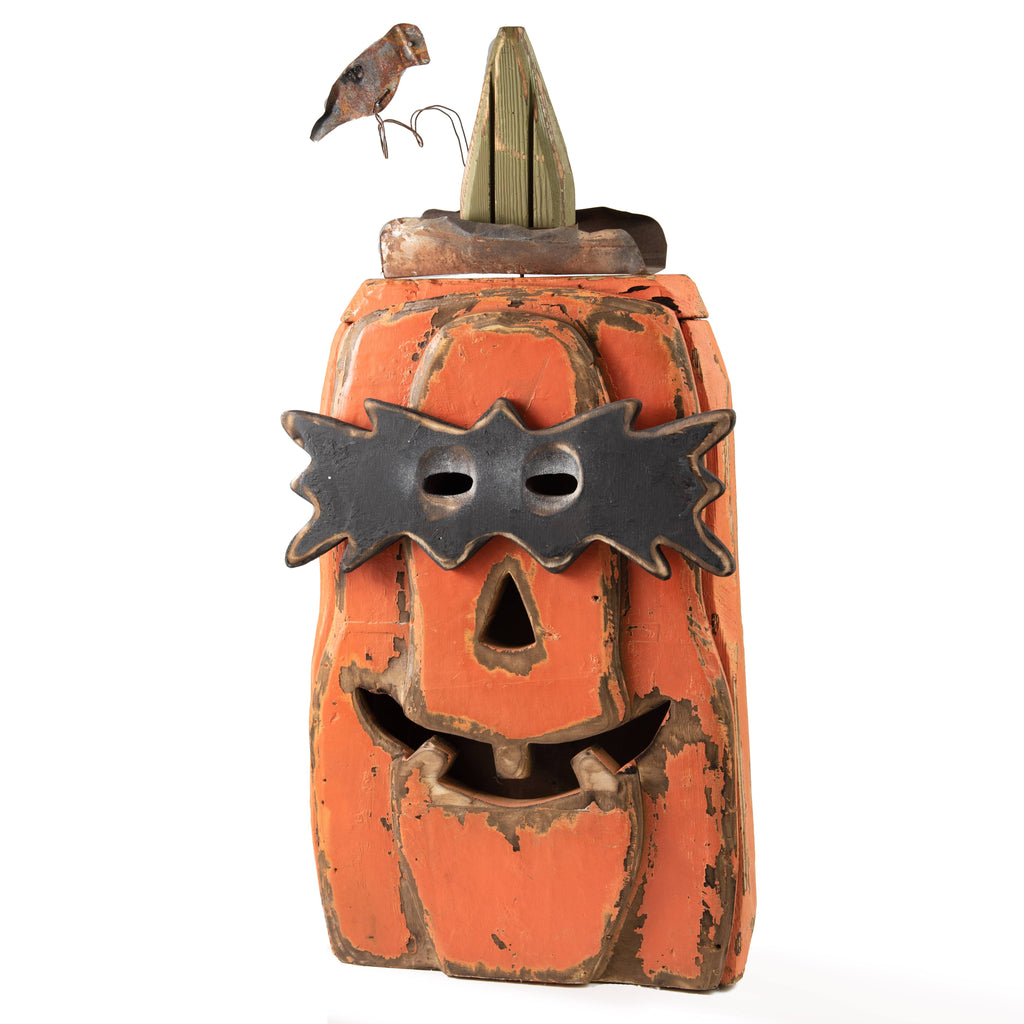 Orange Wooden Pumpkin R48266