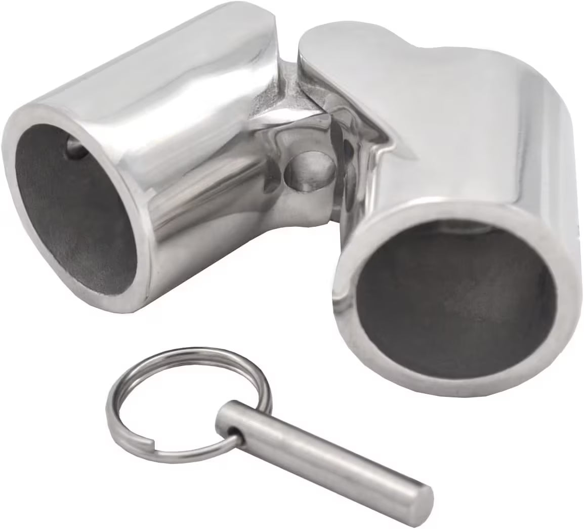 1" 316SS Marine Grade Boat Pipe Connector Handrail Fitting Folding Swivel Coupling Tube Joint H285879