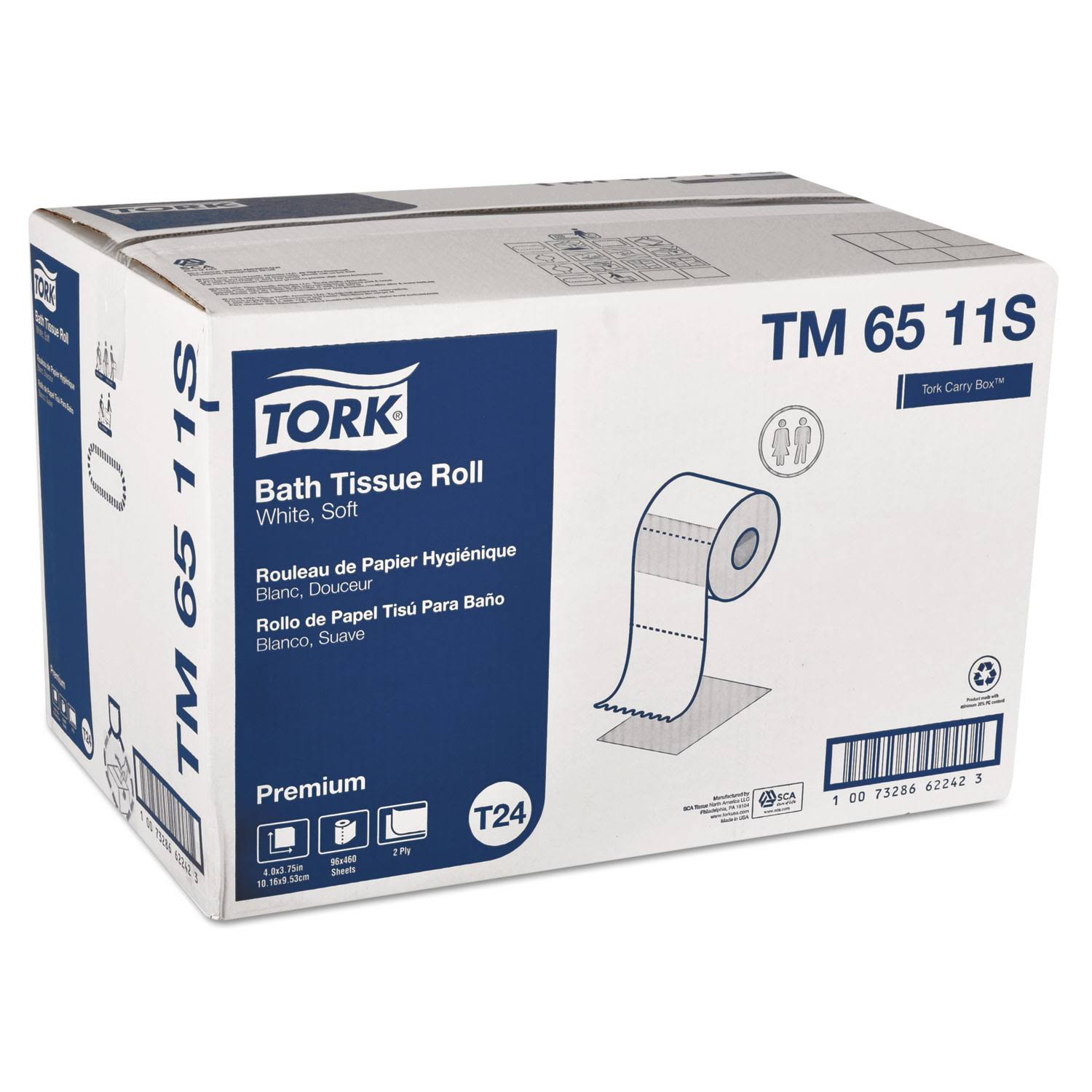 2-Ply White Bath Tissue Roll Case/96 A65325