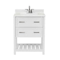 White Bath Vanity with Cultured Marble Top N472