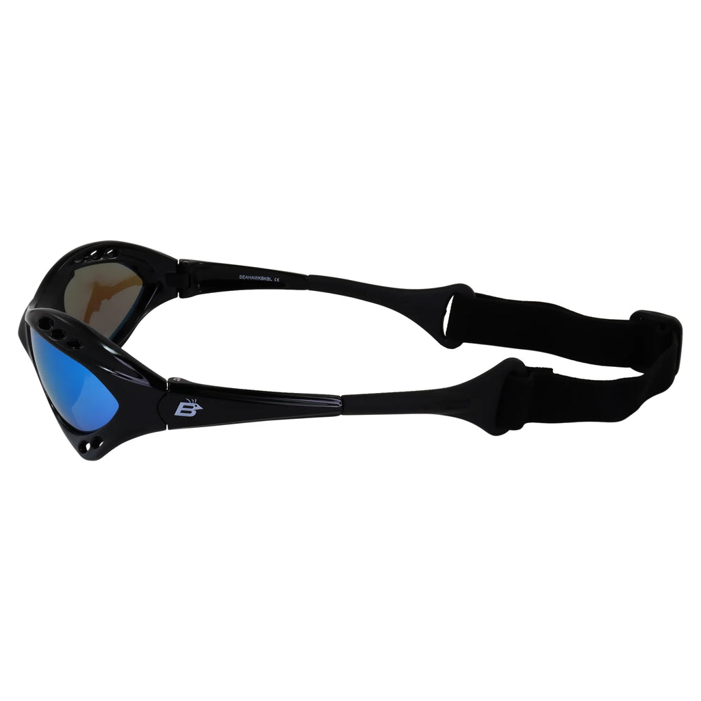 3 Pairs Padded Polarized Sunglasses with Strap Silver Frame with Smoke Lens and Black Frame with Pink and Green Mirror Lenses D8065