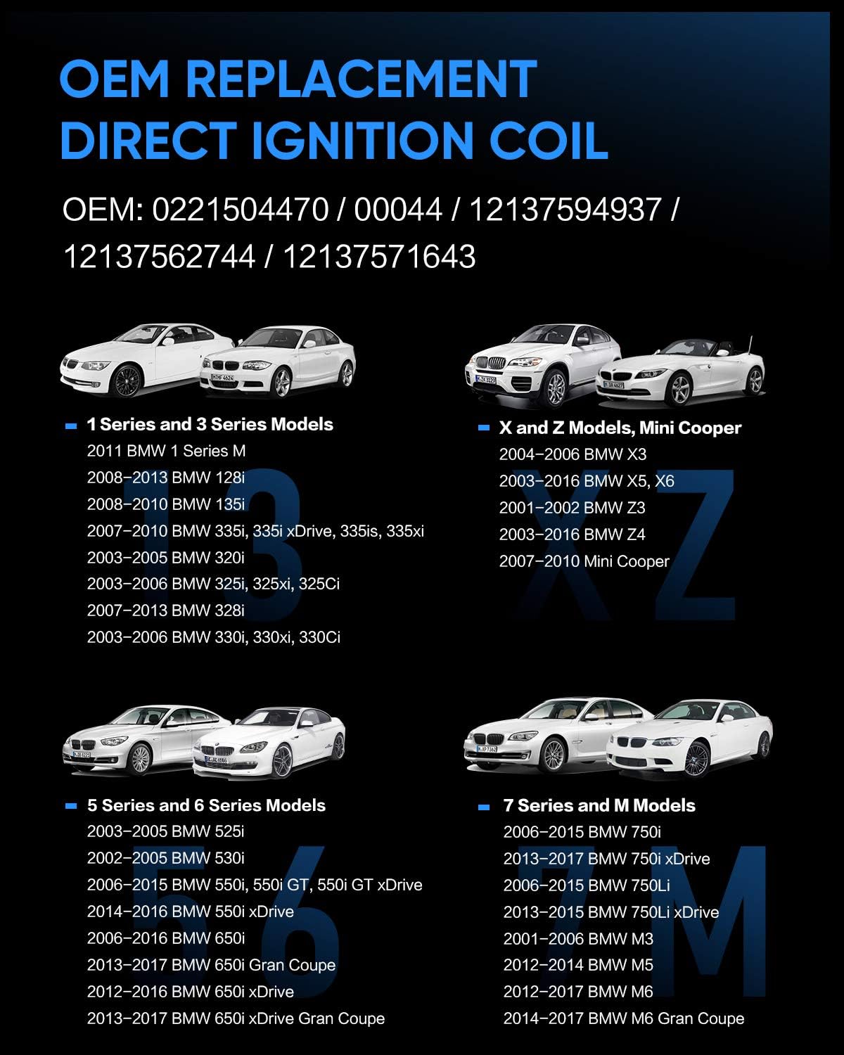 Ignition Coils Set of 6 I92501