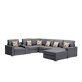 Gray Fabric Reversible Sectional F6546