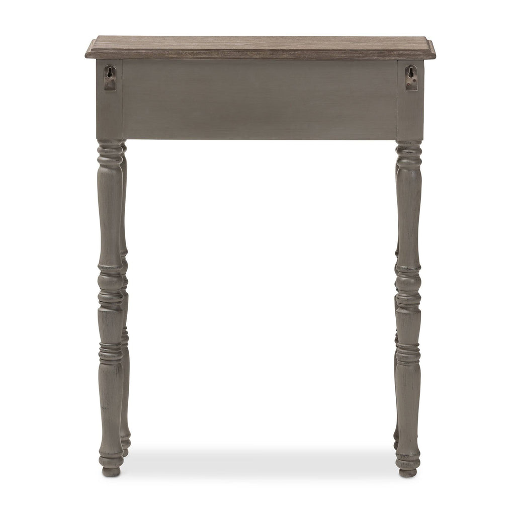 Brown Finished 1-Drawer Console Table L200