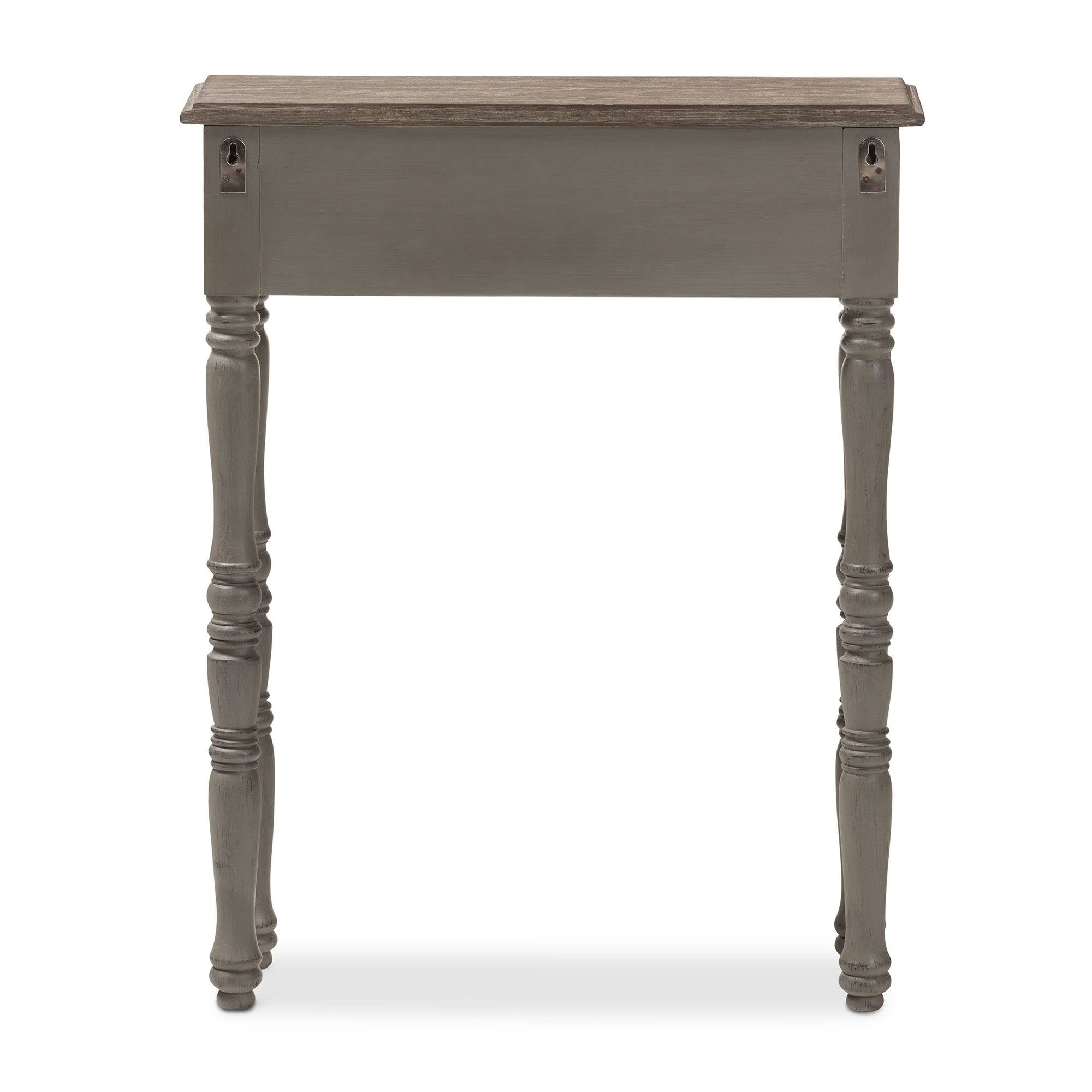 Brown Finished 1-Drawer Console Table L200