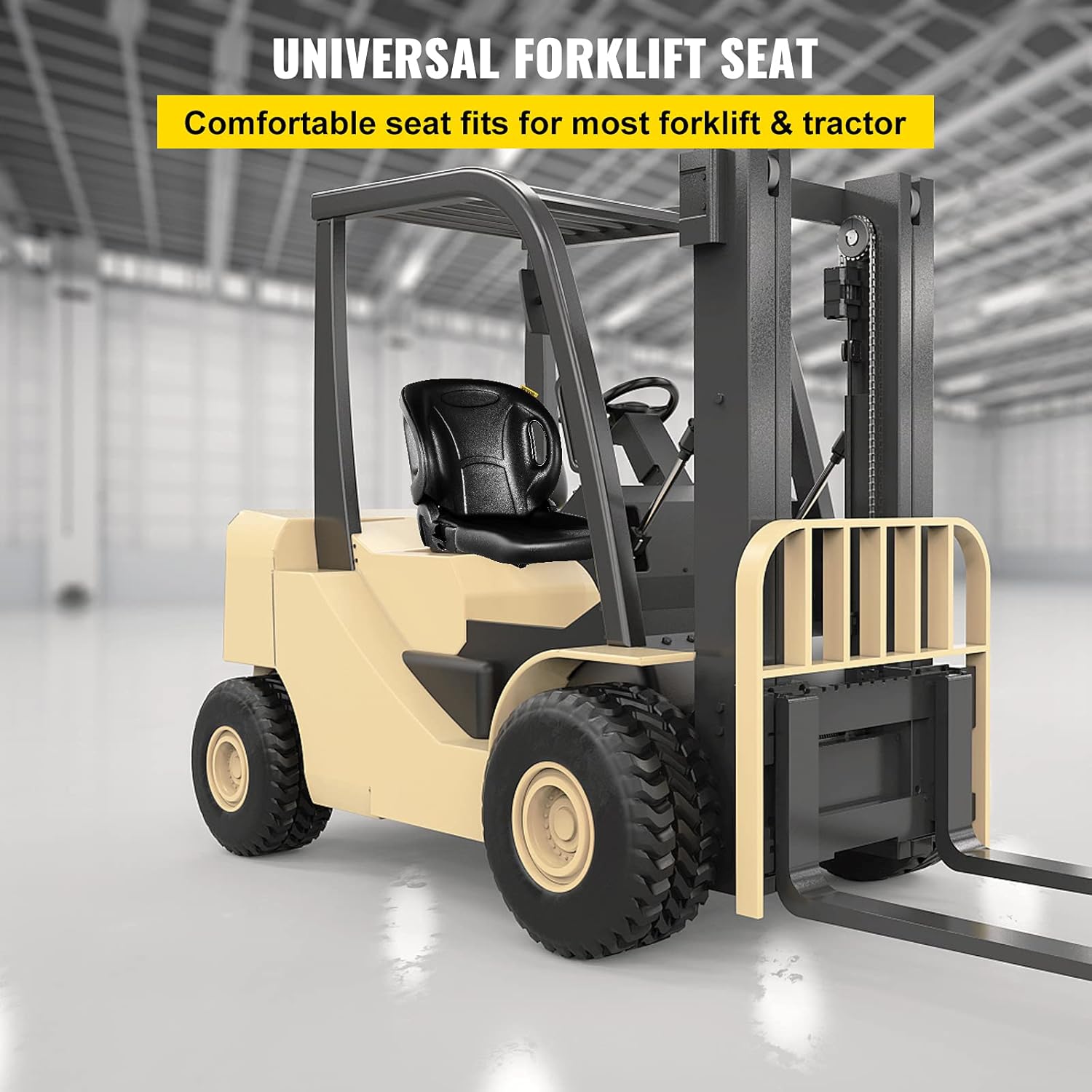 Forklift Seat with Seat Switch and Back Seat Organizer A597