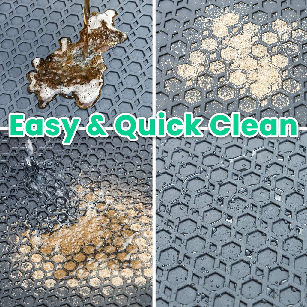 Black 4PCS Heavy Duty Rubber Floor Mat X167681