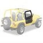 Black Vinyl Soft Upper Doors for Factory Soft Top with Steel Half Doors B30922