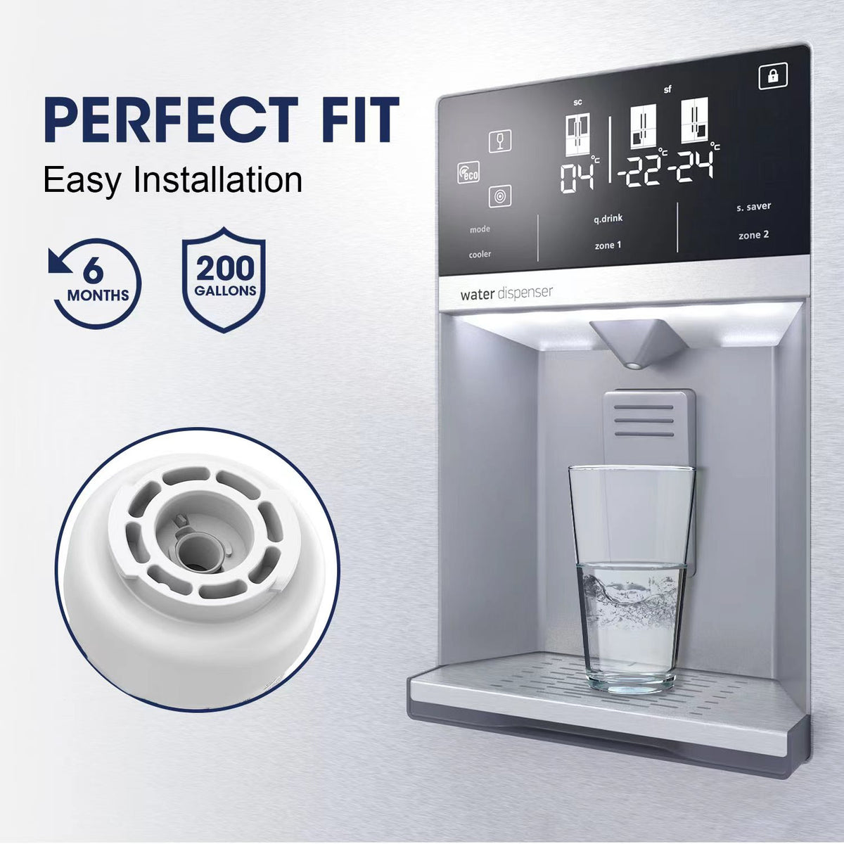 2 Pack MWF Water Filters for GE Refrigerators N341