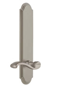 Satin Nickel Tall Plate Privacy Lever R3830