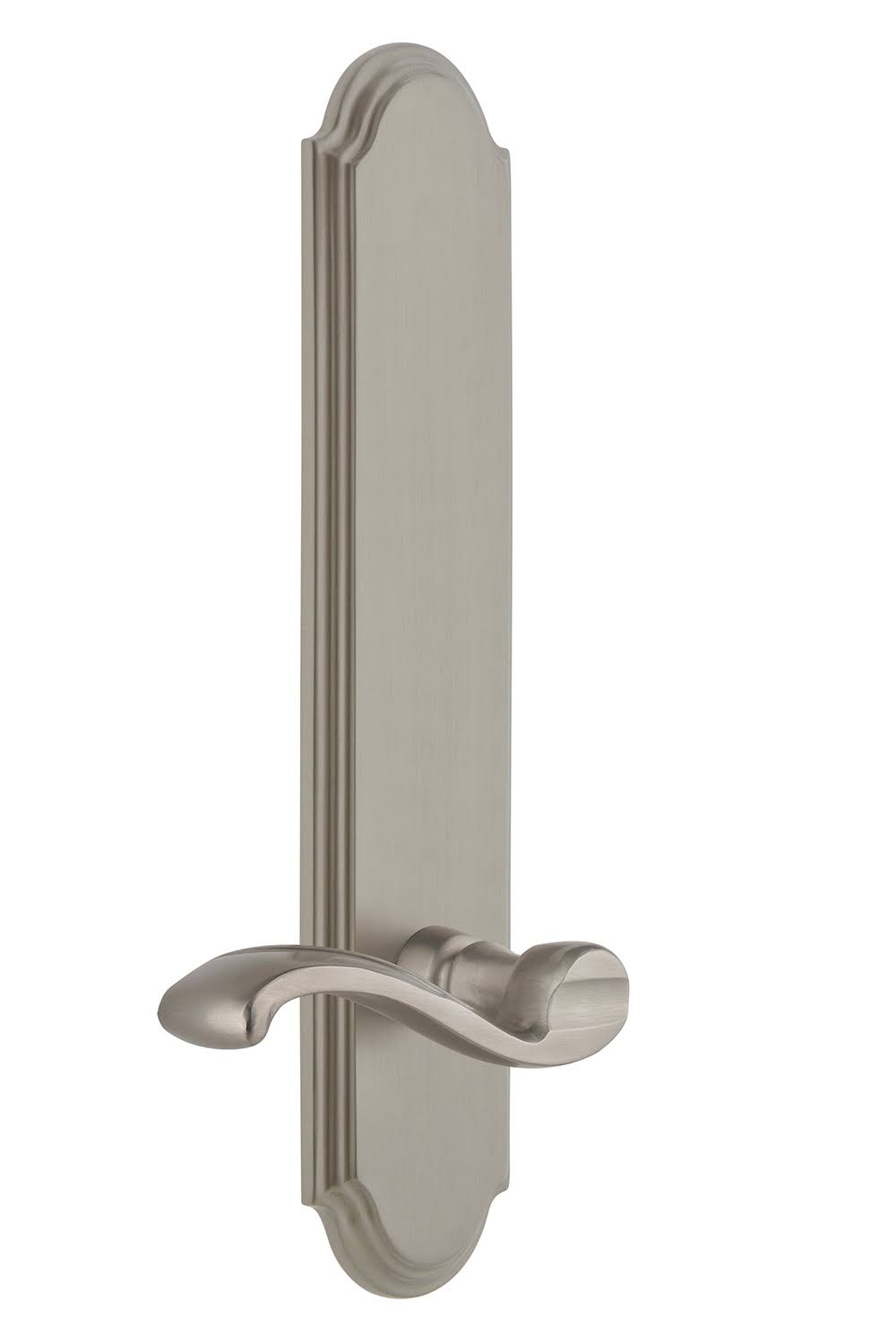 Satin Nickel Tall Plate Privacy Lever R3830