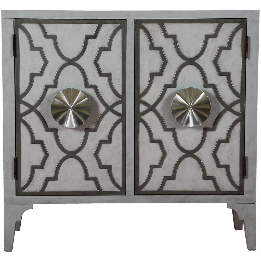 Two Door Accent Chest in Storm Grey P220