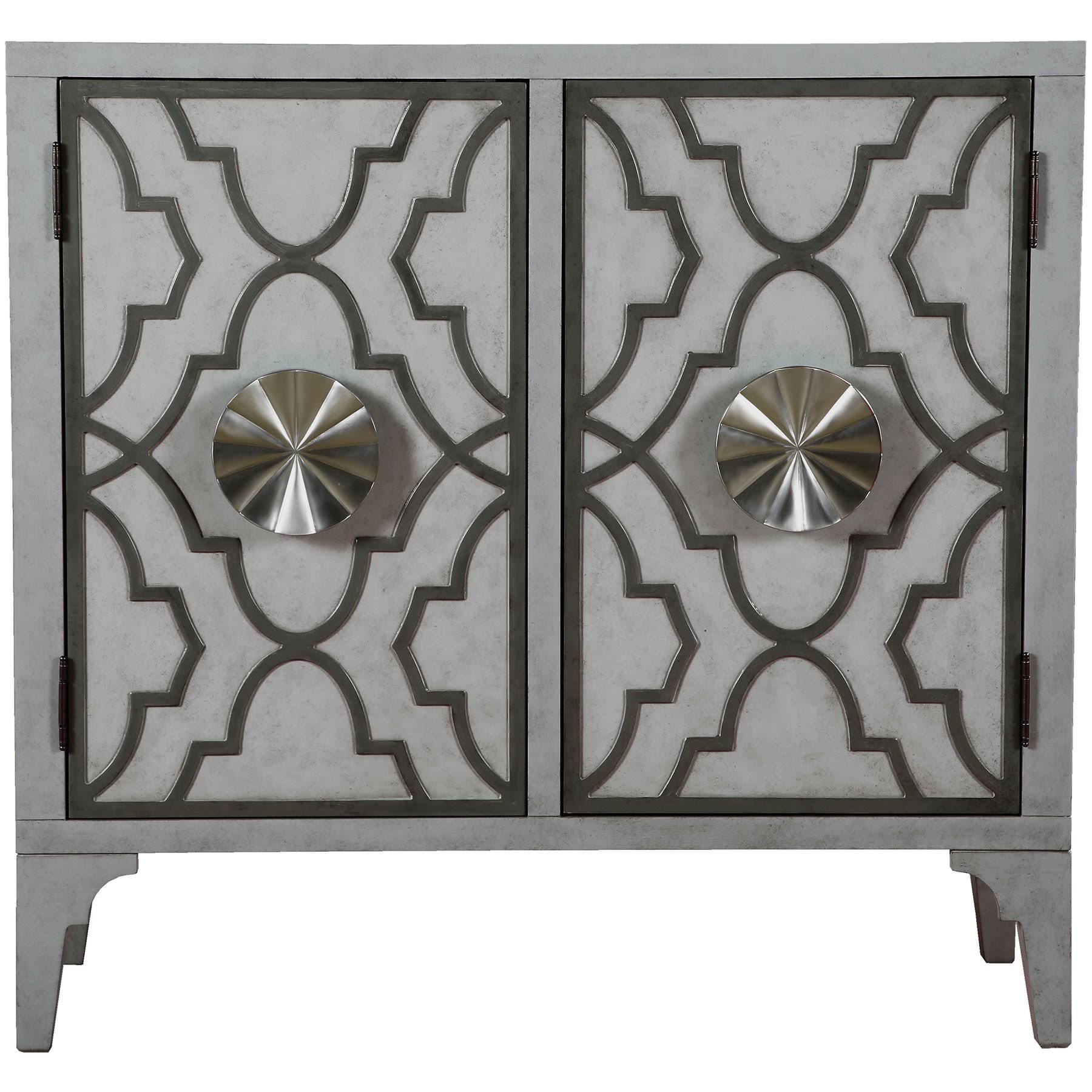 Two Door Accent Chest in Storm Grey P220