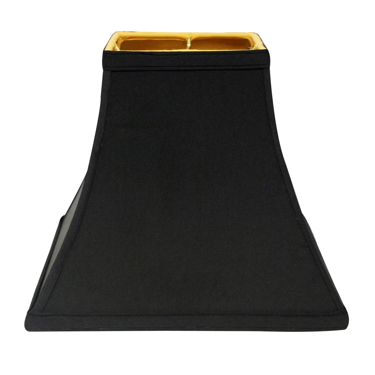 Black/Gold Lining Shantung Fabric Hardback Lampshade L96349