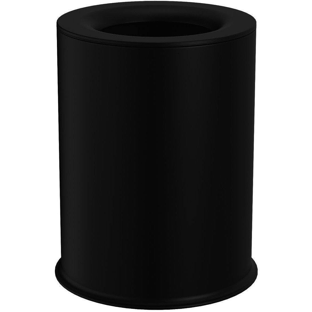 Black Steel Round Trash Can G1630