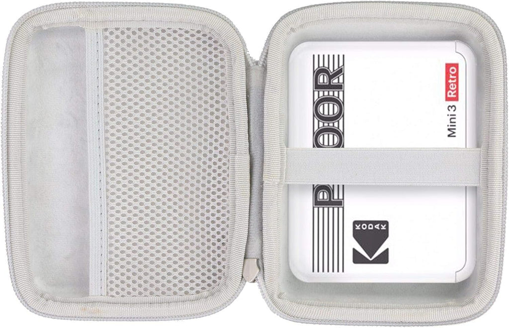 Hard Travel Case for Kodak Mini 3 Retro Instant Printer & Camera (Gray Zipper) X494524